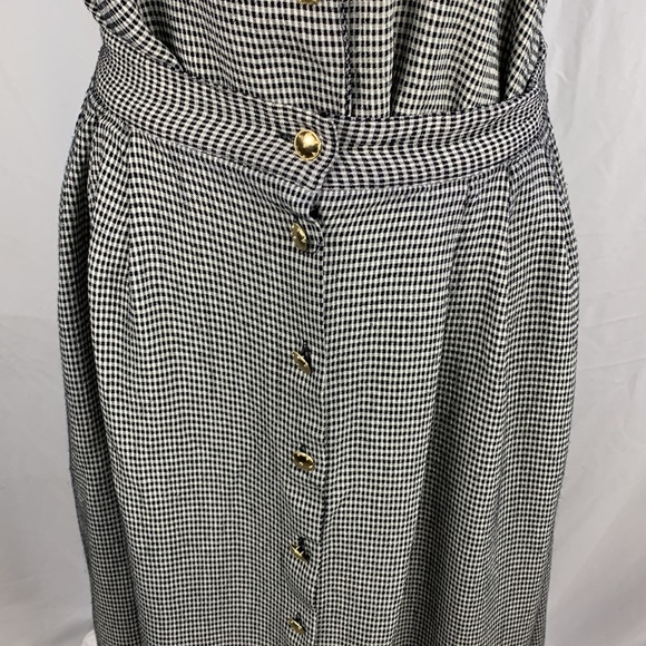 Vintage 2 Piece Short Sleeve Blouse & Midi Skirt Set - Picture 3 of 12